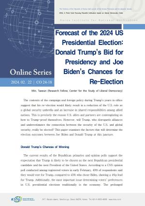 Forecast of the 2024 US Presidential Election: Donald Trump’s Bid for Presidency and Joe Biden’s Chances for Re-Election 