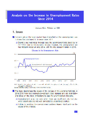 Analysis on the Increase in Unemployment Rates Since 2014 Analysis on the Increase in Unemployment Rates Since 2014