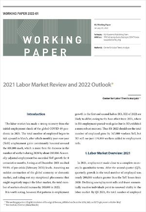 (Working Paper 2022-01) 2021 Labor Market Review and 2022 Outlook 