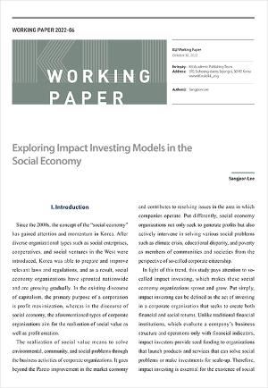(Working Paper 2022-06) Exploring Impact Investing Models in the Social Economy 