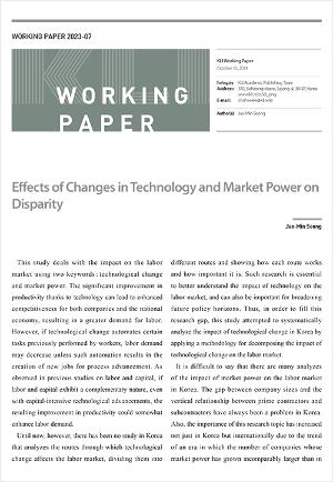 (Working Paper 2023-07) Effects of Changes in Technology and Market Power on Disparity 